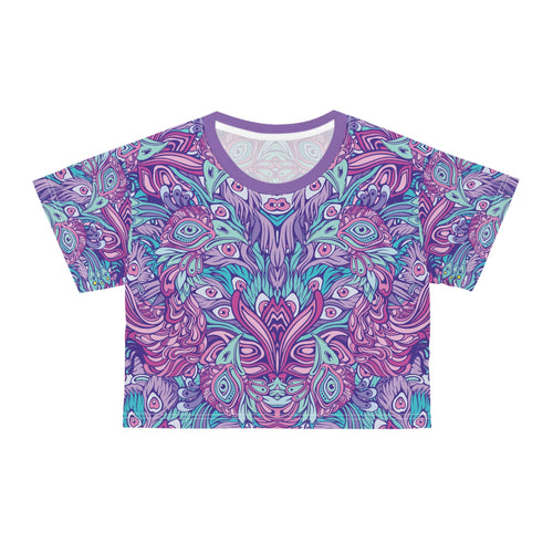 Urban Peacock Women's Sublimation Crop T-Shirt