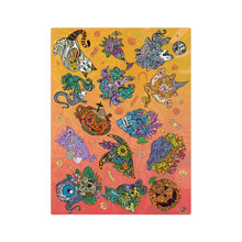 Halloween Collage (ORNG) by Chaya Av Velveteen Minky Blanket 60x80