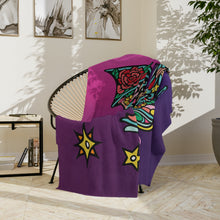 Halloween Batshroom 2024 by Chaya Av Velveteen Minky Blanket 60x80