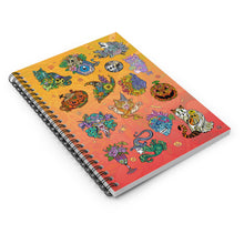 Halloween Collage (ORNG) by Chaya Av Spiral Notebook - Ruled Line