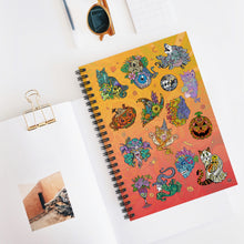 Halloween Collage (ORNG) by Chaya Av Spiral Notebook - Ruled Line