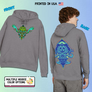 Pumpkin Portal Lightweight Hoodie / Blu Chromatic