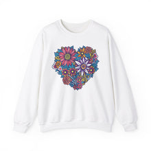 Heart Bouquet Valentine's Day Unisex Heavy Sweatshirt  by Chaya Av (DTG Print)