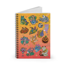 Halloween Collage (ORNG) by Chaya Av Spiral Notebook - Ruled Line