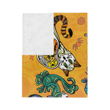 Halloween Collage (ORNG) by Chaya Av Velveteen Minky Blanket 60x80