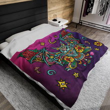 Halloween Batshroom 2024 by Chaya Av Velveteen Minky Blanket 60x80