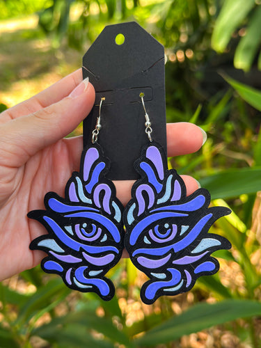 FUNKY EYE EARRINGS (PURPLE)