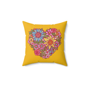 Heart Bouquet V1 Square Pillow