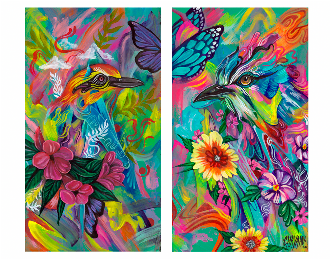 BIRDHOUSE DIPTYCH (11X14 PRINT)